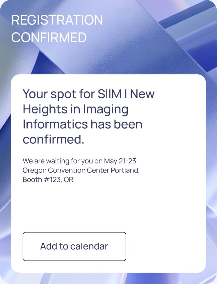 Registration confirmed – event card