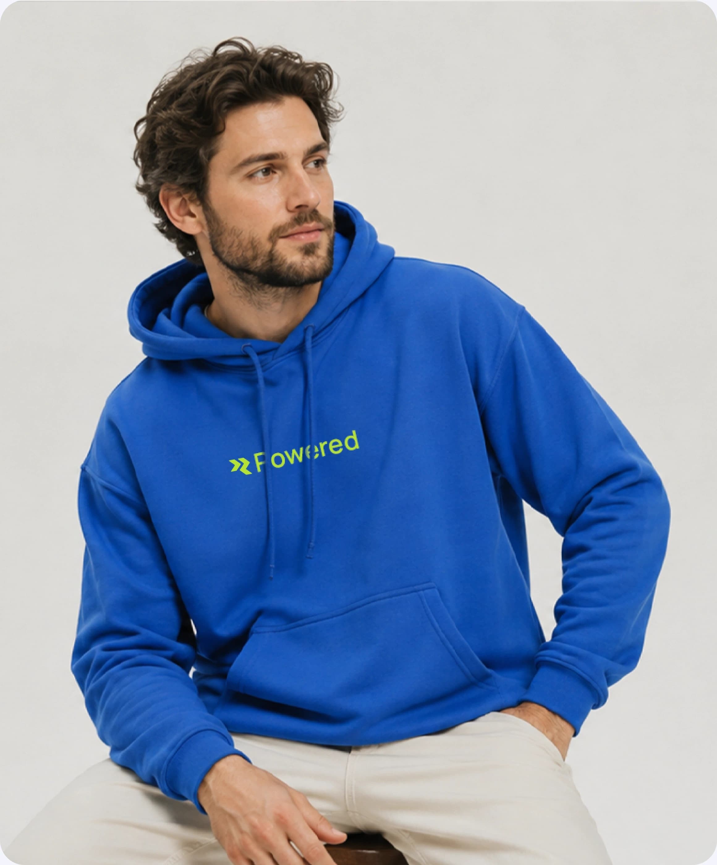 Blue hoodie – Powered