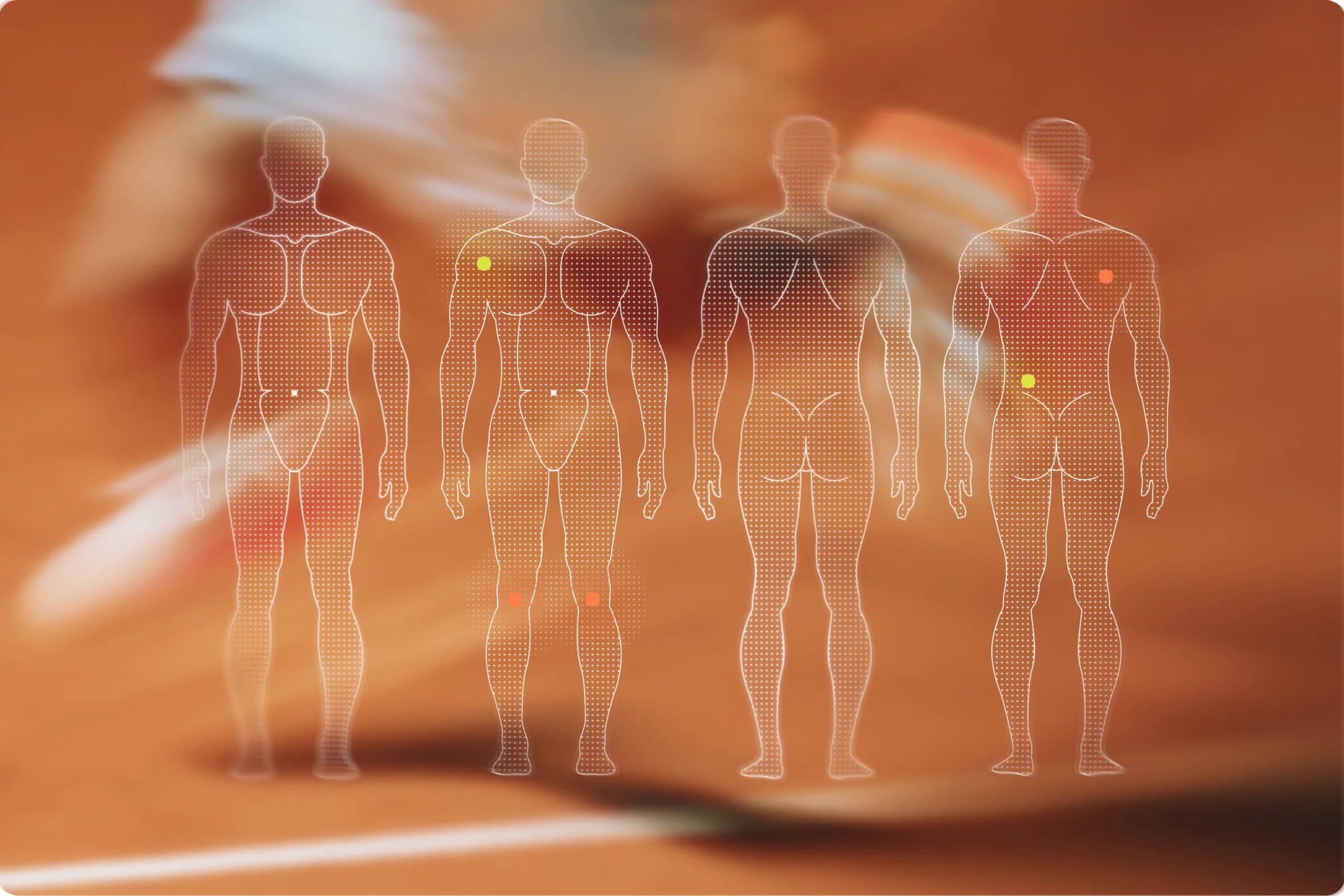 Body maps with injury markers